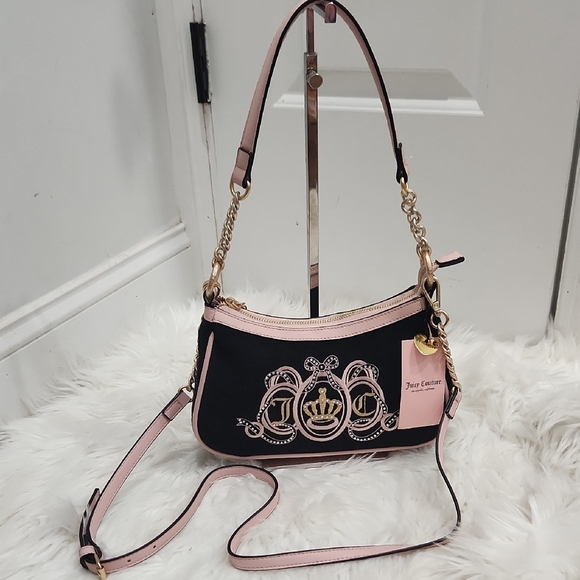 🔹Host Pick 🔹Juicy Couture Exclusive Liquorice/pink  Lovers Club Bag Wallet Set - Picture 2 of 14